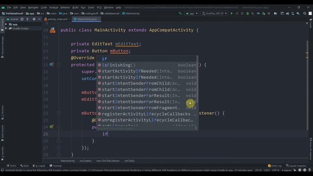 Validate Email Address Input Field in Android Studio (2020) смотреть онлайн