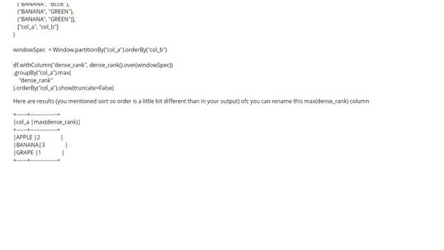 PySpark how do I count distinct in only one column and sort by another column in... (2 answers) смотреть онлайн