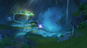 Фонтейн. Лес Эриний. Часть 11. Корни Эриний. Пещера около "Ржавого штурвала". Озеро Урании