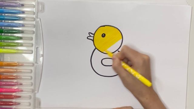 How to draw a chick easy step by step | Как нарисовать цыпленка легко и просто детям смотреть онлайн