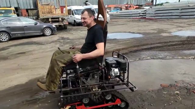 Мини-вездеход который может быть использован и для людей с инвалидностью. Первые тестовые выезды. смотреть онлайн