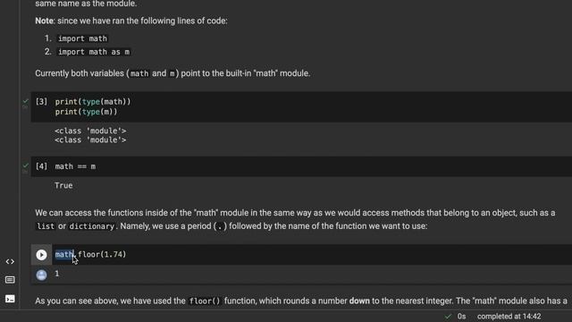 Importing - Math module - Python смотреть онлайн