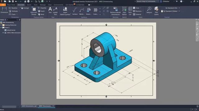 Retrieve MBD Into 2D Drawing in Autodesk Inventor Professional смотреть онлайн