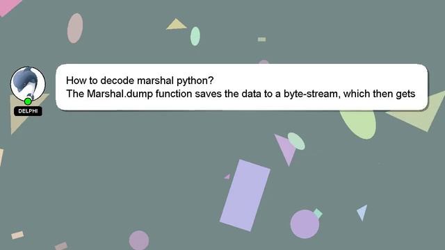 How to decode marshal python? смотреть онлайн