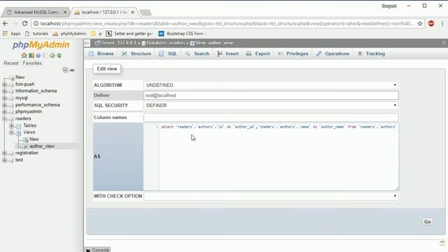 Create Update view in phpMyAdmin смотреть онлайн