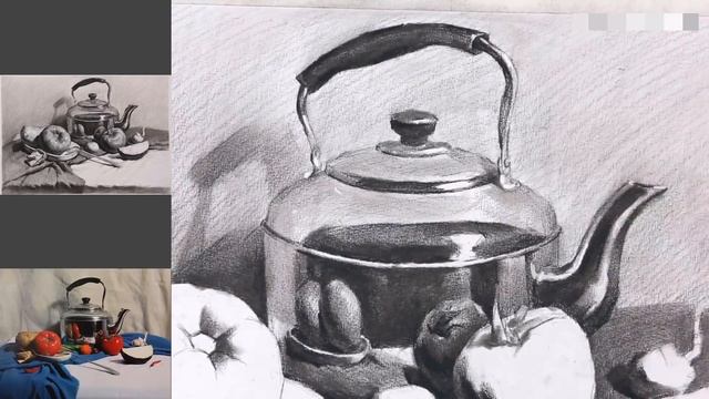 How To Draw Still Life With Charcoal Pencil