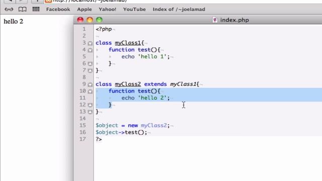 PHP OOP - the parent keyword смотреть онлайн