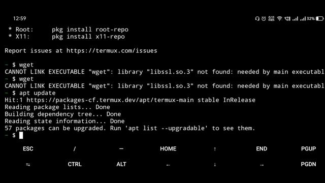 CANNOT LINK EXECUTABLE wget library libssl.so.3 not found error in termux смотреть онлайн