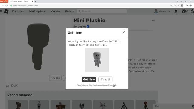 Get Mini Plushie "Free item" // Roblox смотреть онлайн