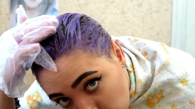 КАК ПОКРАСИТЬ ВОЛОСЫ В ФИОЛЕТОВЫЙ ЦВЕТ ДОМА? OLYA GRACE смотреть онлайн
