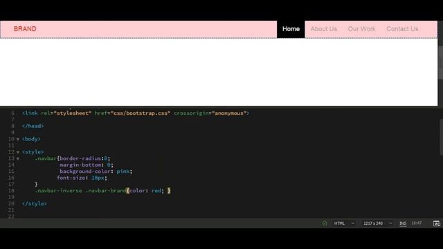 How to customize navbar - bootstrap4 tutorial смотреть онлайн