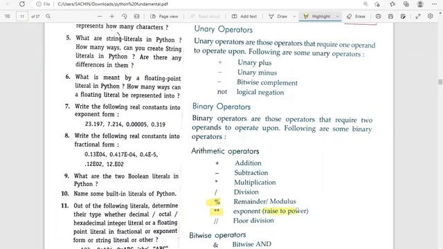 What is Arithmetic operators |Class 11 computer science cbse||Tamil||Python| смотреть онлайн