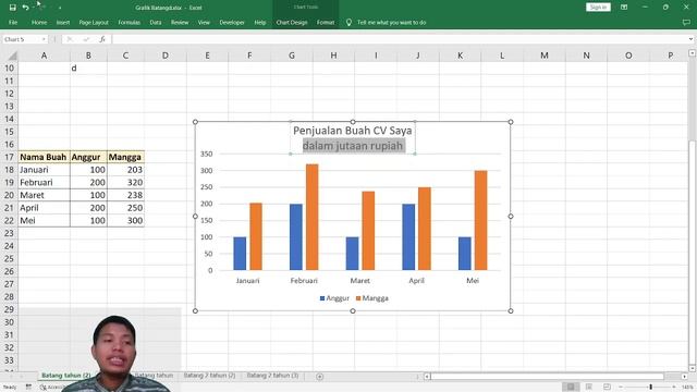 Menambah atau Mengganti Judul Grafik di Excel смотреть онлайн