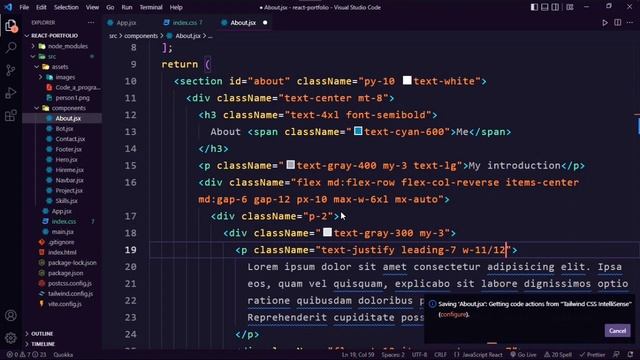 React Tailwind Portfolio Website Tutorial - Build A React JS Portfolio смотреть онлайн