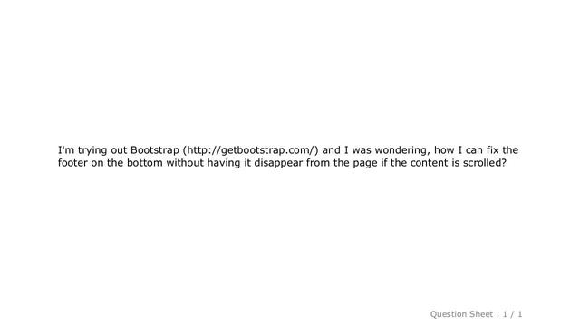 CSS : Fixed footer in Bootstrap смотреть онлайн