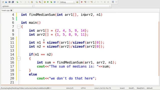 Prob 3. Find Sum of Median of Two Sorted Arrays | Programming Questions for Placement Preparation смотреть онлайн