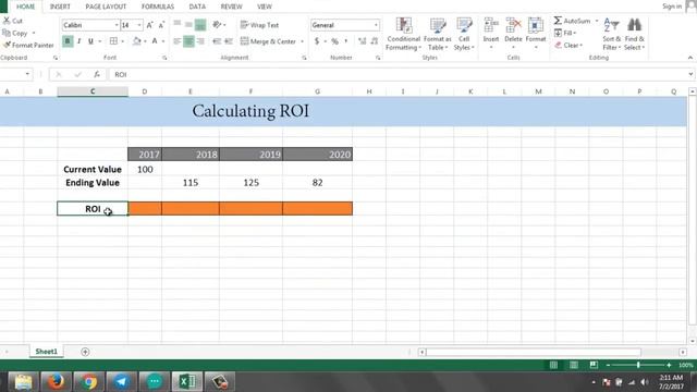 How to Calculate ROI (Return On Investment) in Excel смотреть онлайн