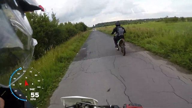 Замер максимальной скорости питбайка Wels CRF 140. Сколько едет на асфальте? смотреть онлайн