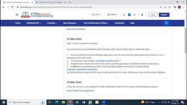Income Tax || DSC Issues || Facing issue (Something Went Wrong) in DSC #incometax #dsc смотреть онлайн