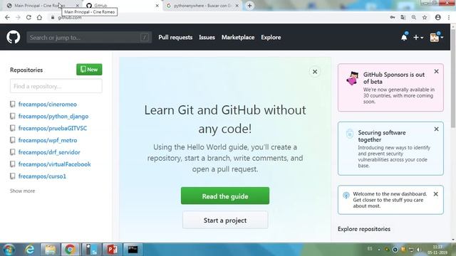 GitHub y PythonAnyWhere 1 смотреть онлайн