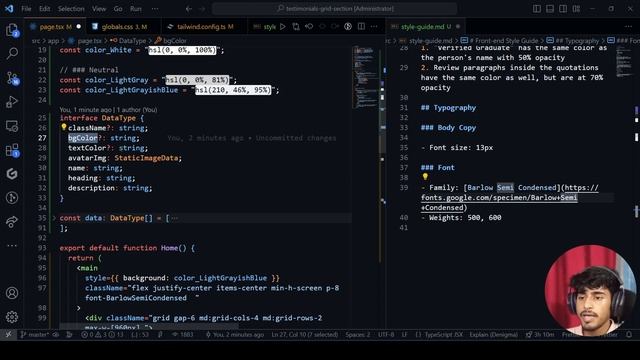 Creating a Testimonial Grid with React.js and Tailwind CSS смотреть онлайн