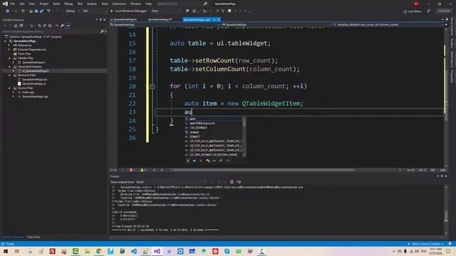 031 - Spreadsheet Application using Qt QTableWidget and Subclassing смотреть онлайн