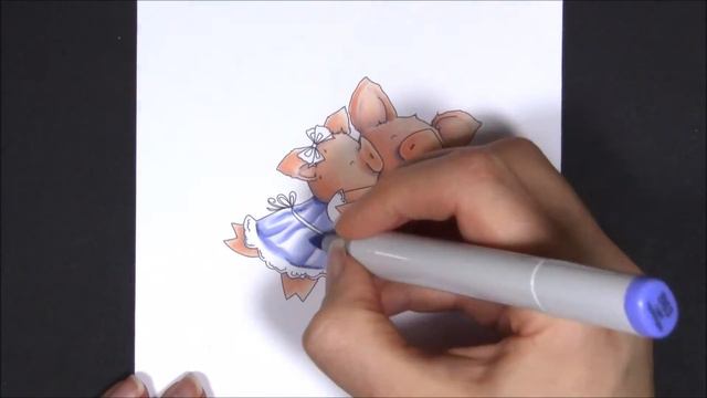 Copic Coloring Stamping Bella 2017: Petunia And Her Miracle Rubber Stamp
