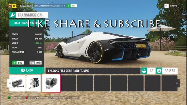 how to do the best tuning setup for lamborghini centenario LP-770 in forza horizon 4 смотреть онлайн