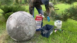 КАМЕННЫЙ ШАР из цемента и клея