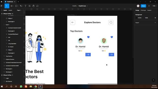 Health Care Mobile App Design Using Figma смотреть онлайн