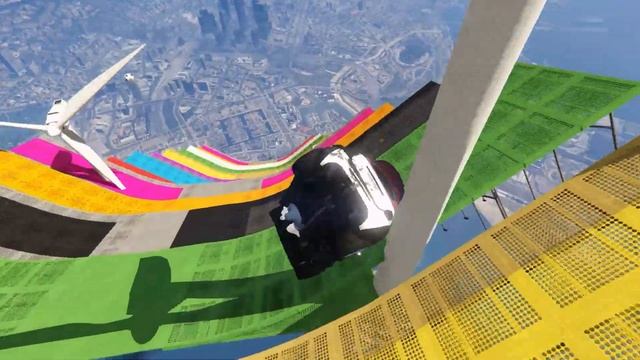 GTA V Epic New Stunt Race For Car Racing Challenge by Trevor and Iron Man смотреть онлайн