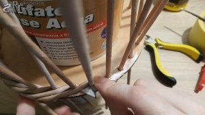 Урок11/Оплетаем Фанерное ДНО/плетение из газетных трубочек