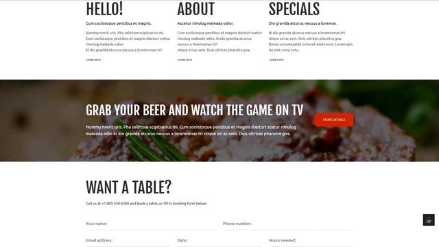 Sports Bar Joomla Template - 51384 смотреть онлайн