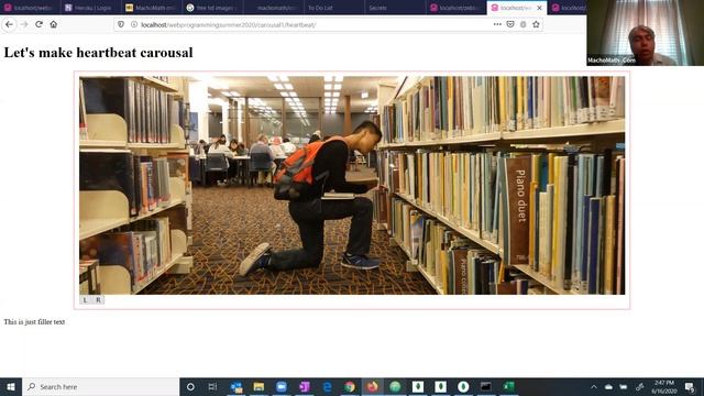 Lecture June 16, 2020 JavaScript Closure, JS higher order functions, Carousal смотреть онлайн