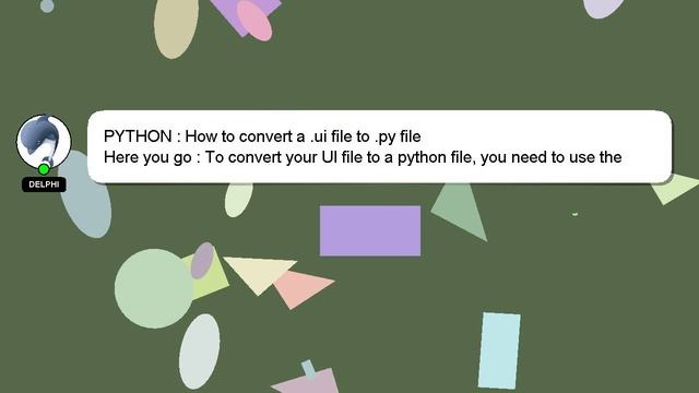 PYTHON : How to convert a .ui file to .py file смотреть онлайн
