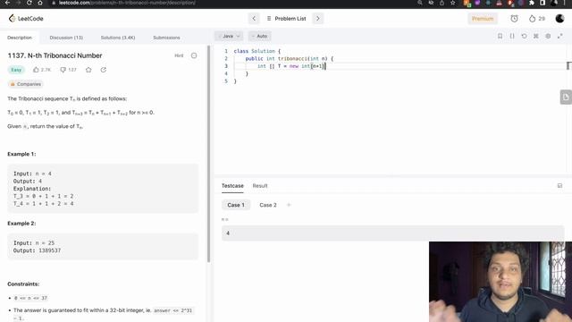 N-th Tribonacci Number | #1137 | Leetcode | JAVA ✅ | English | Live Coding ➕ Explanation ? смотреть онлайн