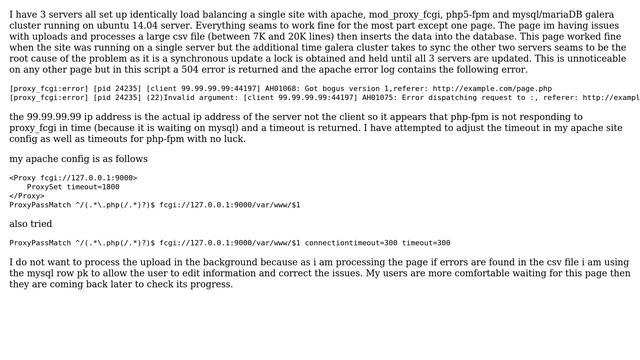 DevOps & SysAdmins: Server returns http 504 error code for specific script смотреть онлайн