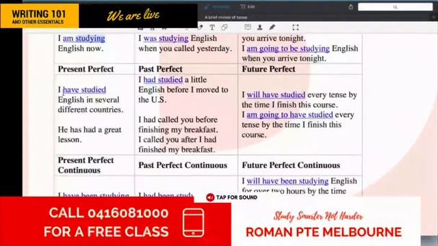 A Brief Review of Tense for PTE exam смотреть онлайн