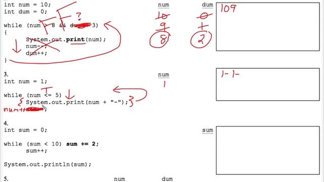 Java While Loop Worksheet #1 смотреть онлайн