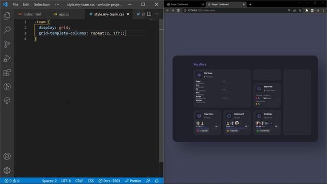 Responsive Project Dashboard // Speedrun // HTML & CSS Tutorial смотреть онлайн