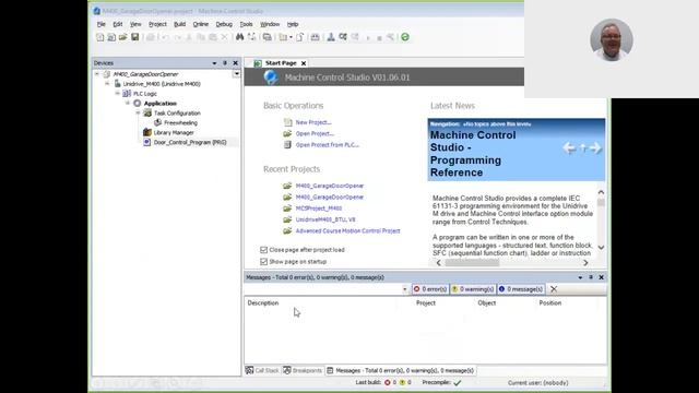 Machine Control Studio: Tutorial Project for Unidrive M 200-400 Part 1 смотреть онлайн
