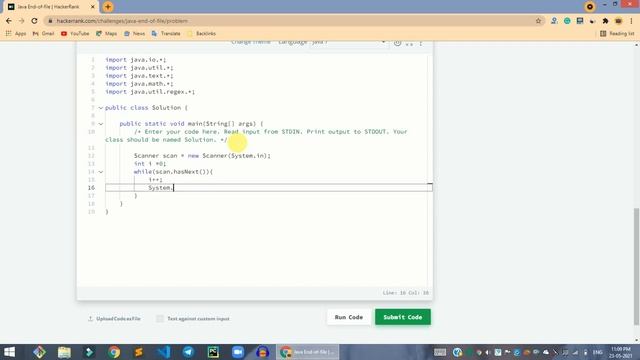 HackerRank Java End of file problem solution in Java | Java problems solutions | Programmingoneonon смотреть онлайн