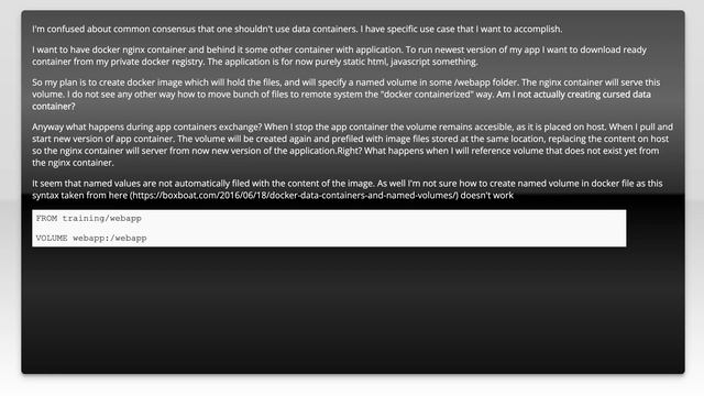 Deploy web app in docker data container vs volume смотреть онлайн