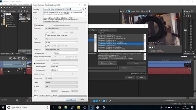 VEGAS PRO 17 BEST RENDER SETTINGS FOR YOUTUBE 2020 WITH GPU ACCELERATION смотреть онлайн