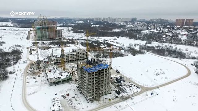 ЖК «МИР Митино» — аэросъемка МСКГуру. Февраль 2017. смотреть онлайн