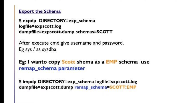 how to use remap table and remap schema datapump parameter oracle смотреть онлайн