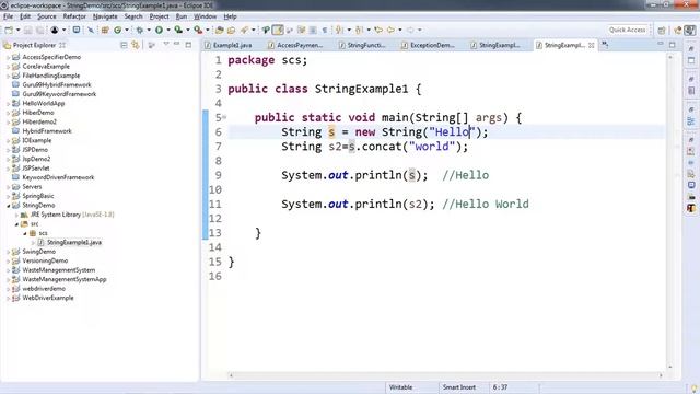String Class in JAVA , Difference between String Reference and String Object смотреть онлайн