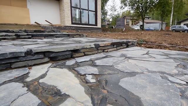 Шунгит на садовые дорожки .Укладка mostovaya.ru смотреть онлайн