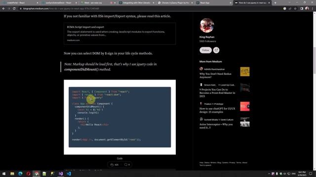 React 20. Integrating with Other Libraries (part 1) смотреть онлайн