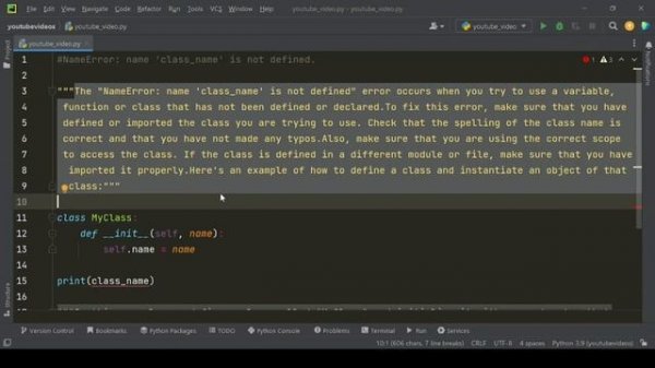 "Python NameError: 'class name' is not defined - Fix it Now!"